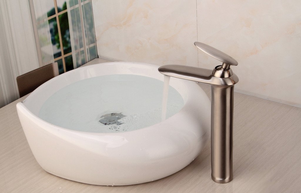 Rhone Brushed Nickel Bathroom Sink Faucet